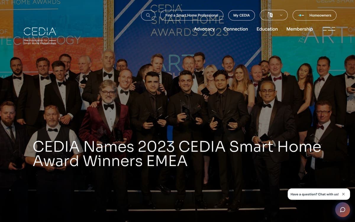 CEDIA — Explore the 2023 CEDIA EMEA Smart Home Award Winners
