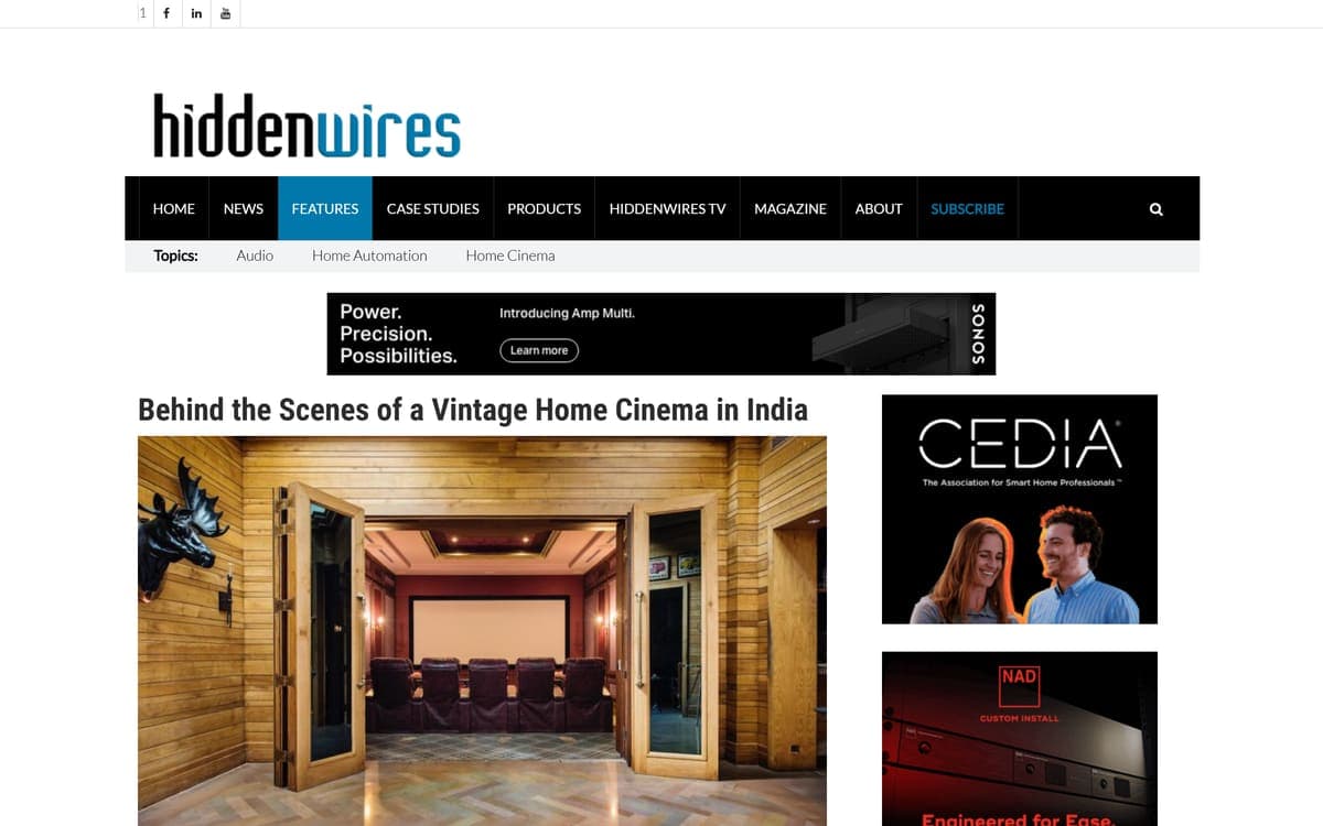 HiddenWires — Behind the Scenes of a Vintage Home Cinema in India