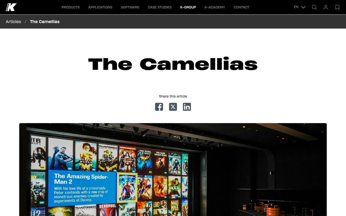 K-array — The Camellias — A World-Class Private Cinema